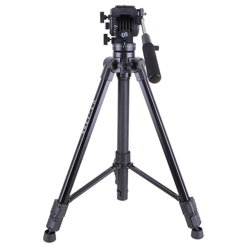 Kingjoy VT-1500 Chân máy ảnh có thể điều chỉnh Chân máy quay Chân đế với đầu lỏng có thể tháo rời Kéo đầu nghiêng