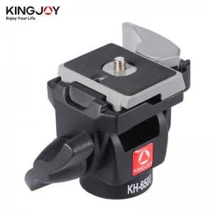 Máy ảnh chuyên nghiệp có thể đeo bằng nhôm xoay 2 chiều Kingjoy chuyên nghiệp Đầu chụp ảnh KH-6500